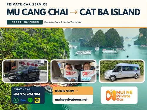 Mu Cang Chai to Cat Ba Island Private Car