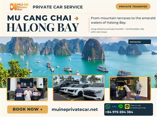 Mu Cang Chai to Halong Bay Private Car