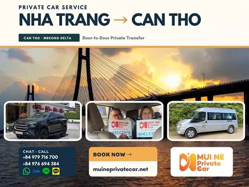 Nha Trang to Can Tho Private Transfer