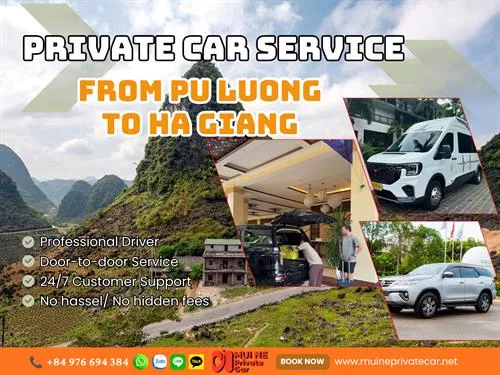 Pu Luong To Ha Giang Private Car Transfer