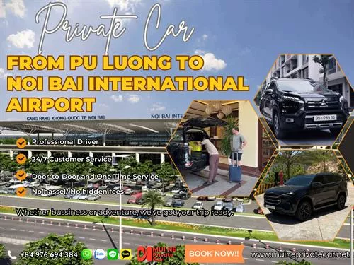 Pu Luong To Noi Bai International Airport Private Car Transfer
