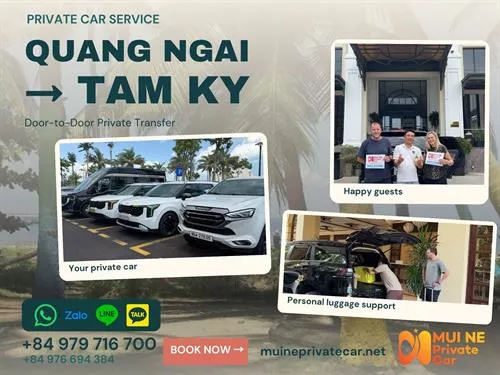 Quang Ngai to Tam Ky Private Car