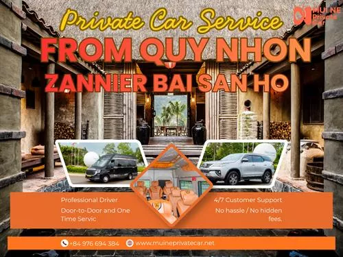 Quy Nhon To Zannier Bai San Ho Private Car Transfer