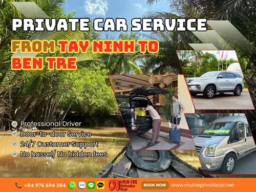 Tay Ninh to Ben Tre Private Car Transfer