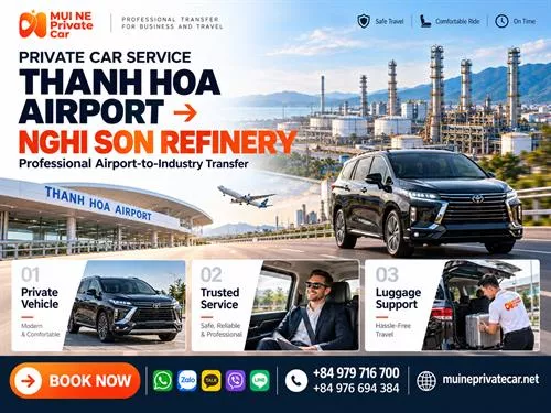 Thanh Hoa Airport to Nghi Son Refinery Private Car Transfer