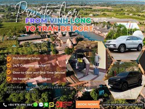 Vinh Long To Tran De Port Private Car Transfer