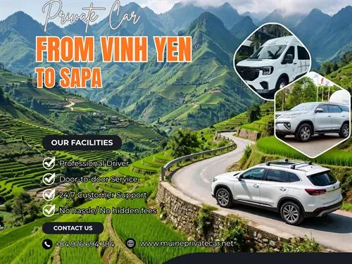 Private Car From Vinh Yen To Sapa
