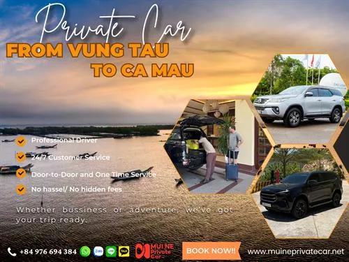 Vung Tau To Ca Mau Private Car Transfer