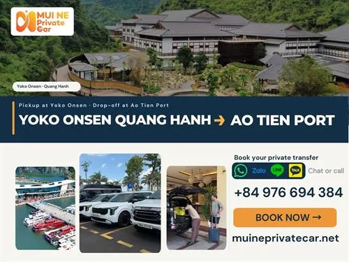 Yoko Onsen Quang Hanh to Ao Tien Port Private Car