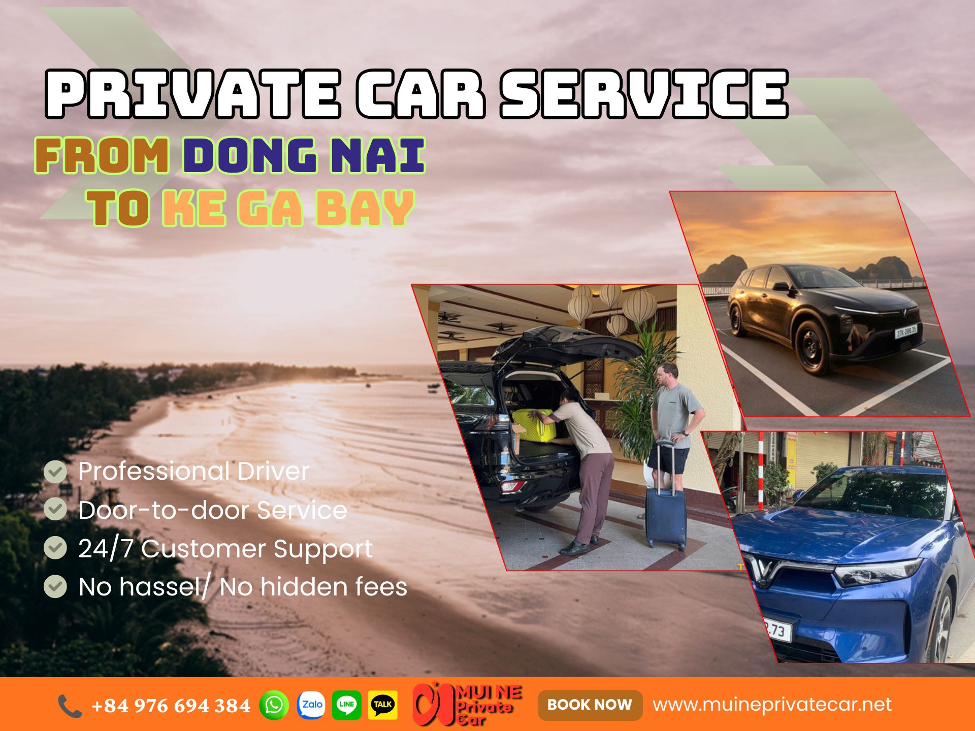 Dong Nai to Ke Ga Private Car Transfer - Mui Ne Private Car