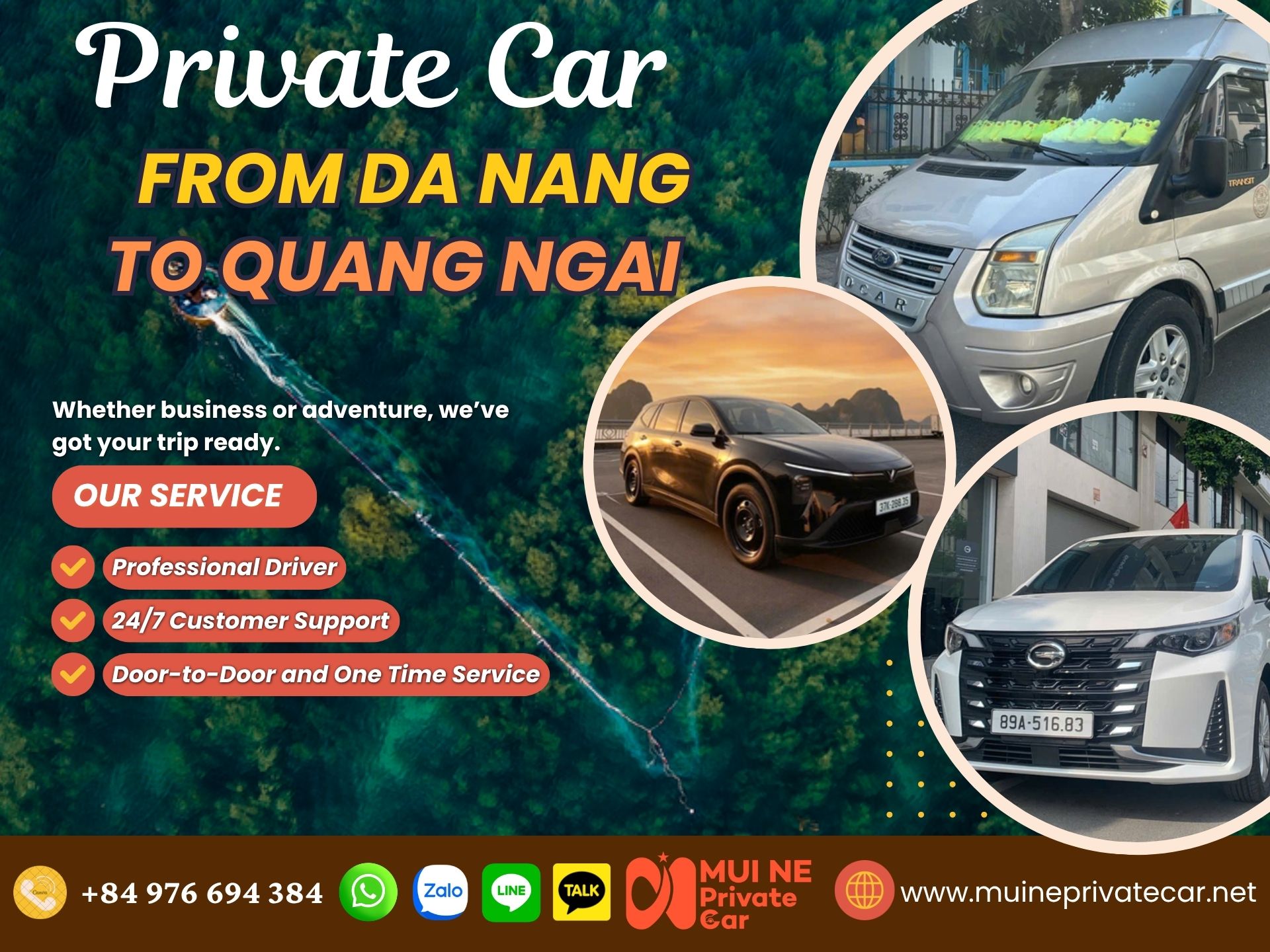 Da Nang to Quang Ngai Private Car Transfer - Mui Ne Private Car