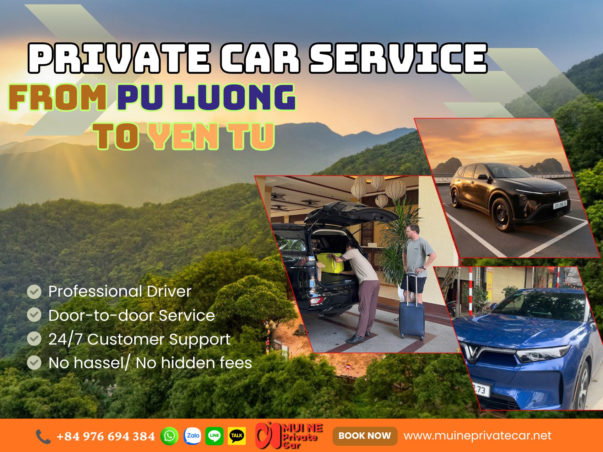 Pu Luong to Yen Tu Private Car Transfer - Mui Ne Private Car