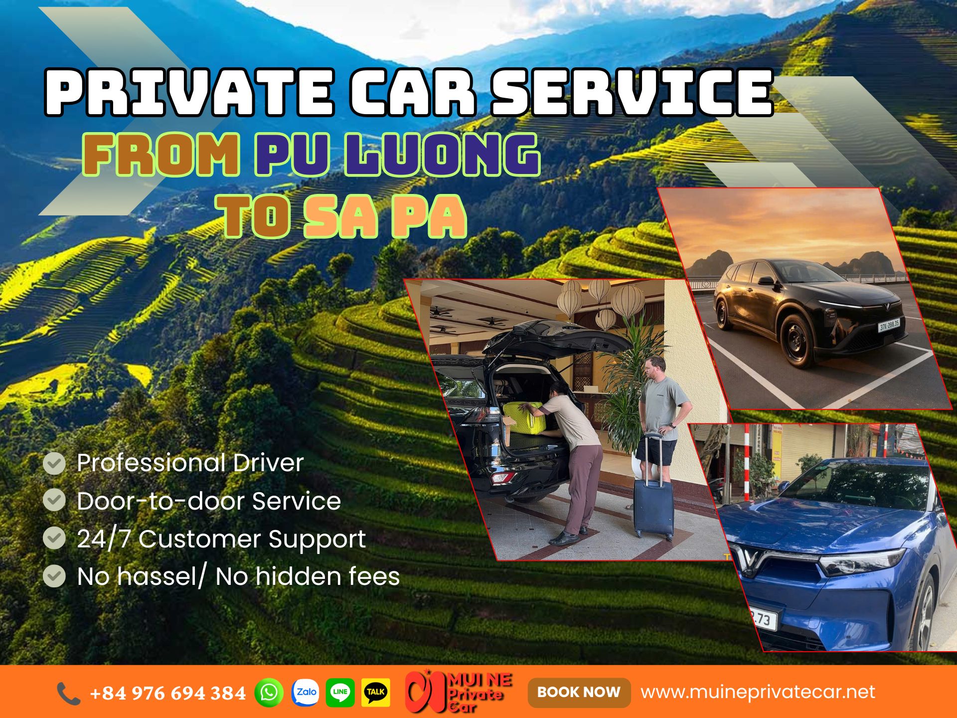Pu Luong to Sapa Private Car Transfer - Mui Ne Private Car