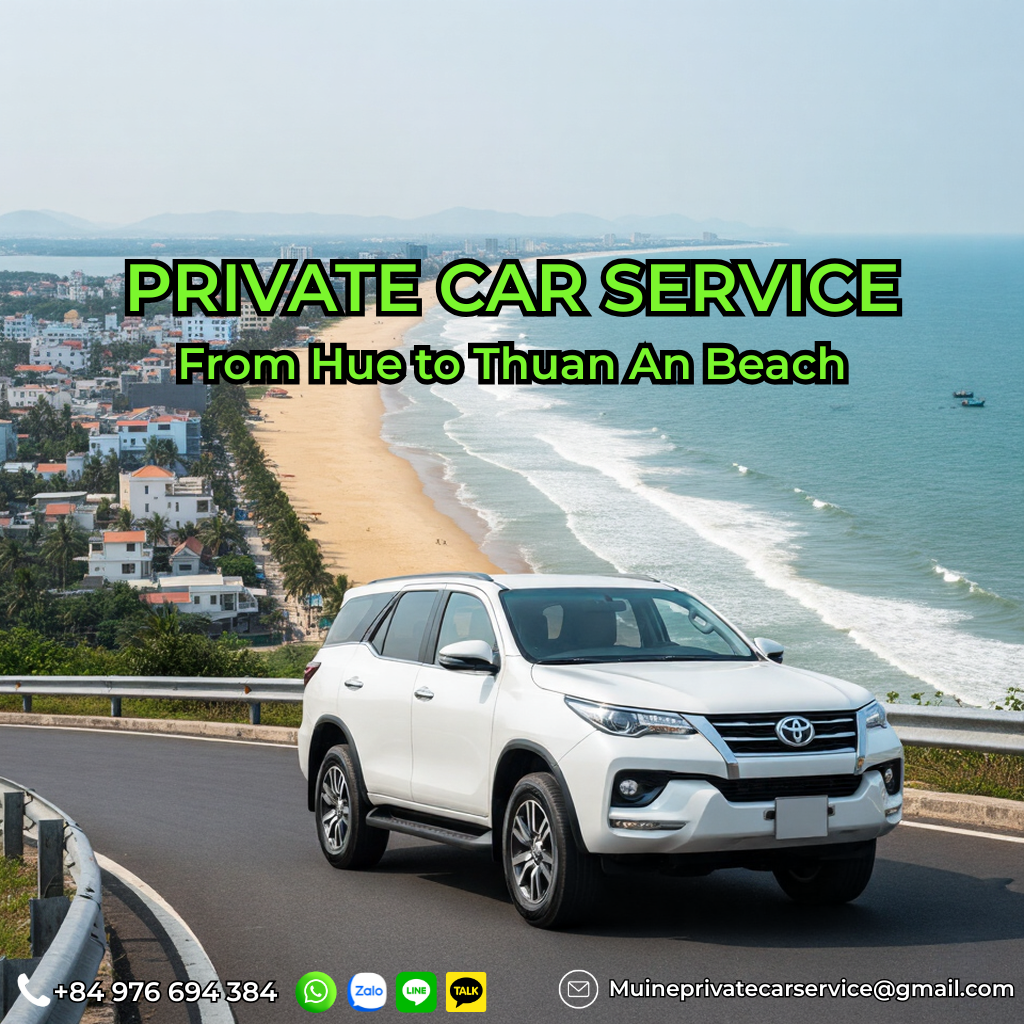 Private car Hue to Thuan An Beach