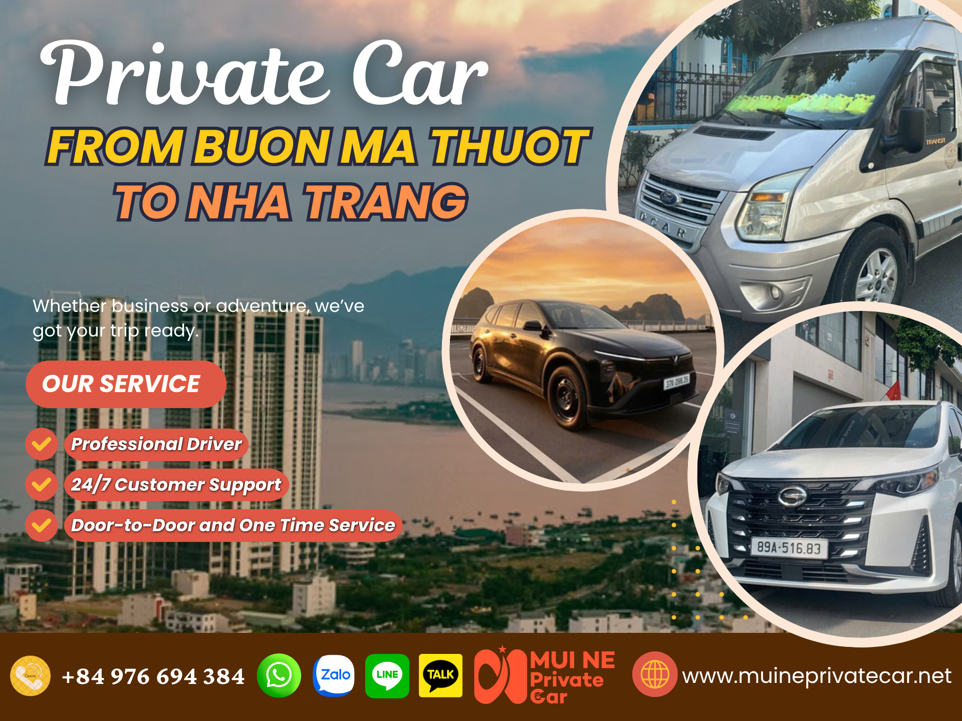 Buon Ma Thuot to Nha Trang Private Car Transfer - Mui Ne Private Car