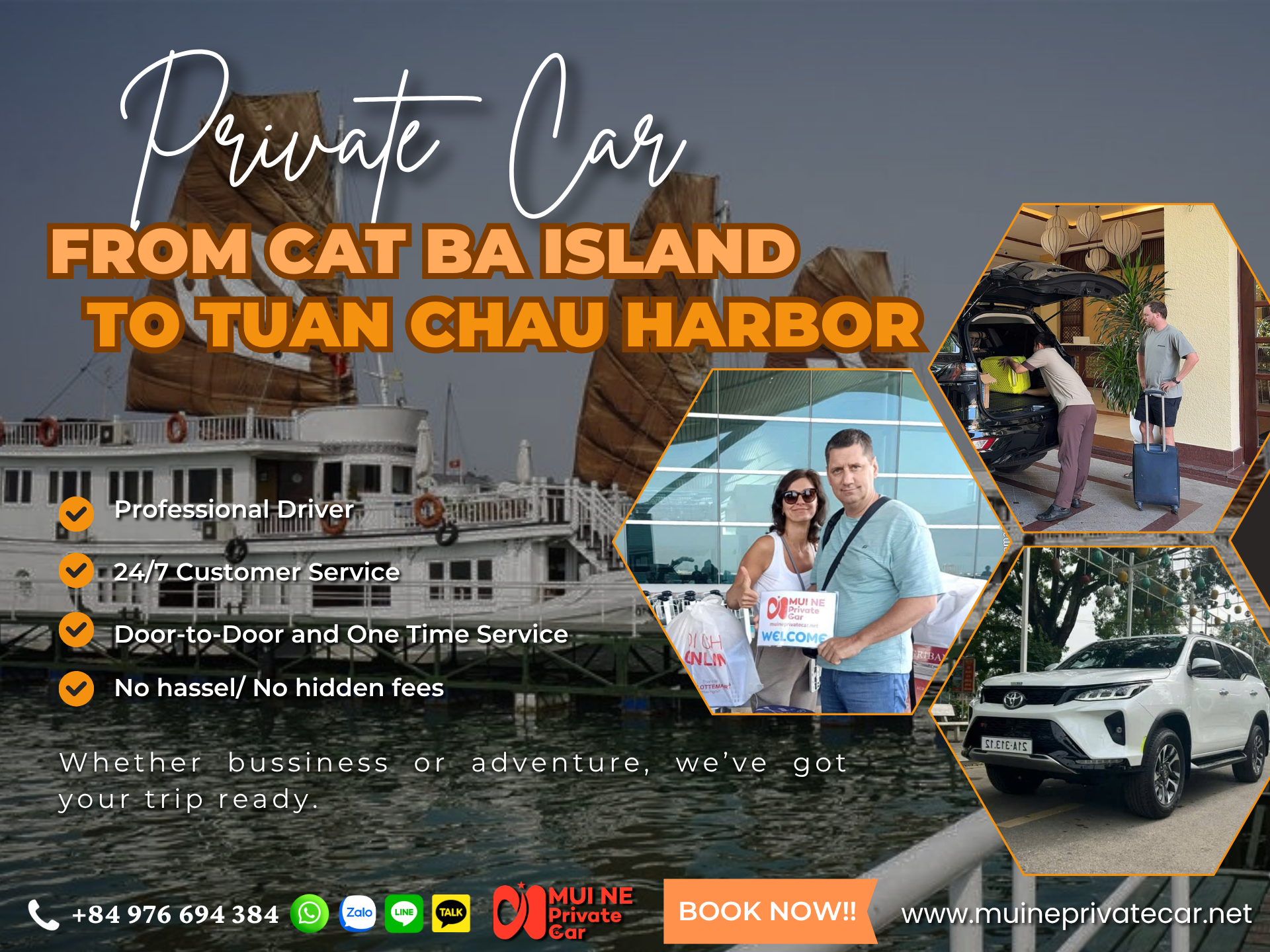 Cat Ba Island to Tuan Chau Harbor Private Car Transfer - Mui Ne Private Car
