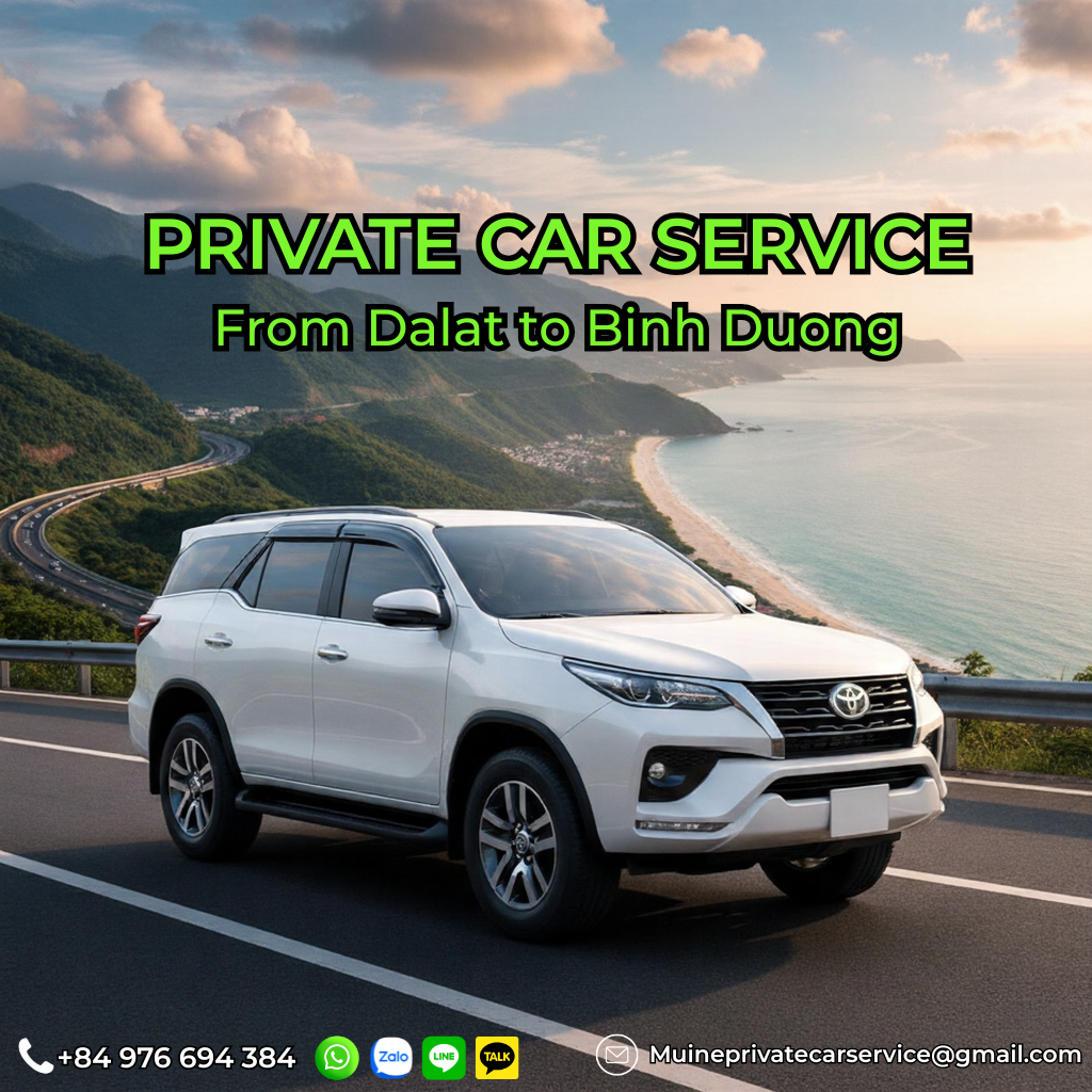 Private car Da Lat to Binh Duong