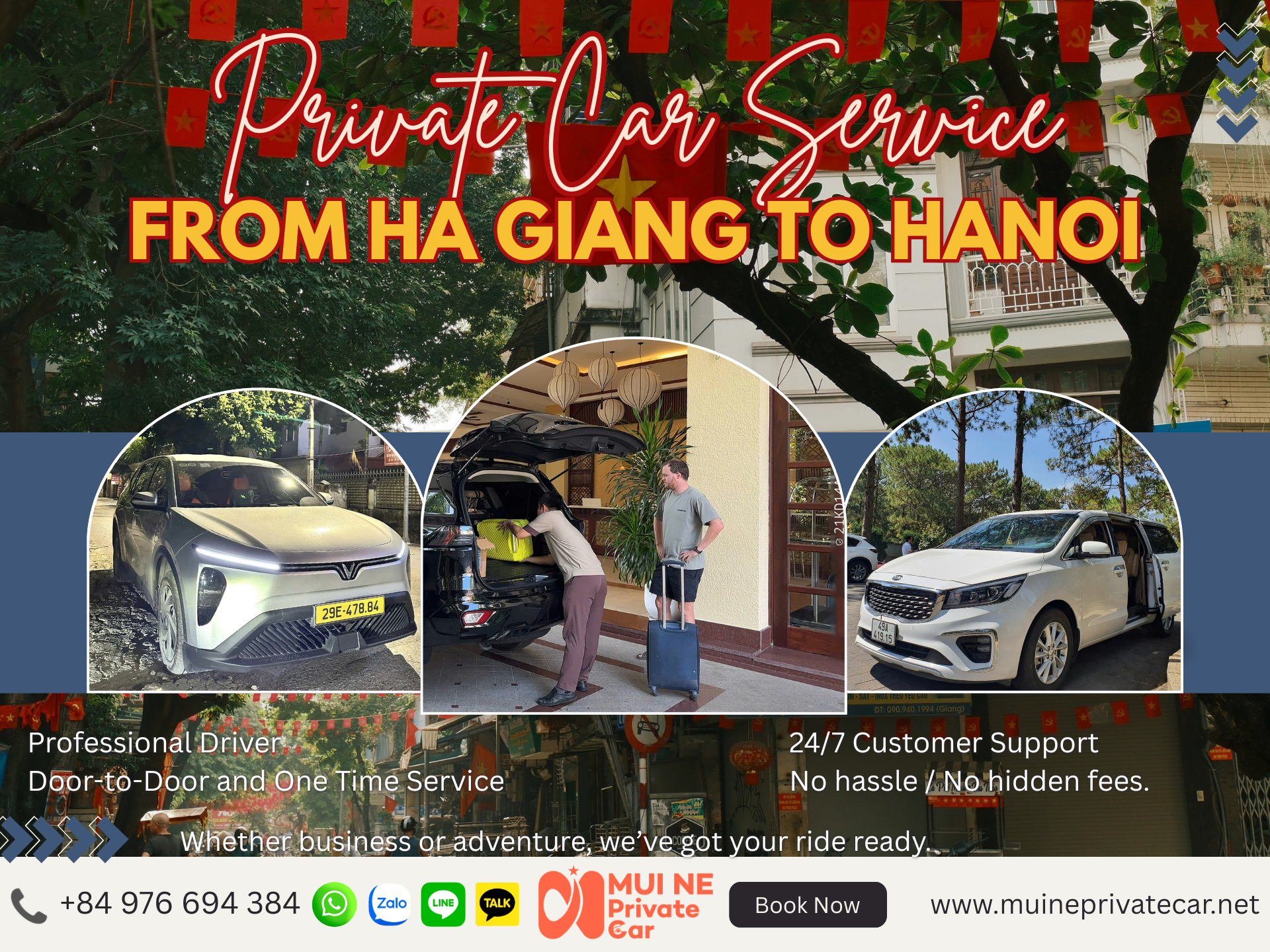 Ha Giang to Hanoi Private Car Transfer - Mui Ne Private Car