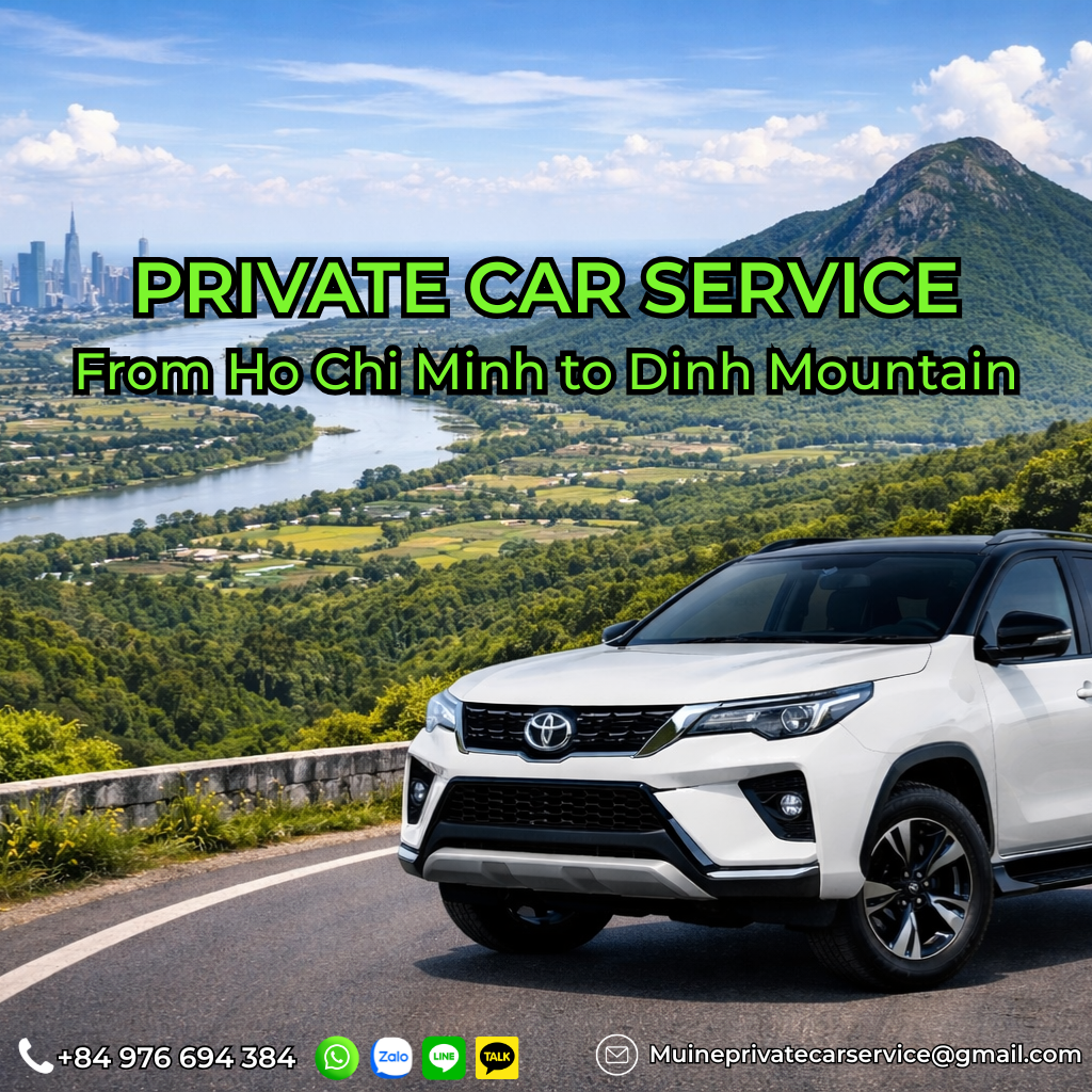 Private car Ho Chi Minh to Dinh Mountain
