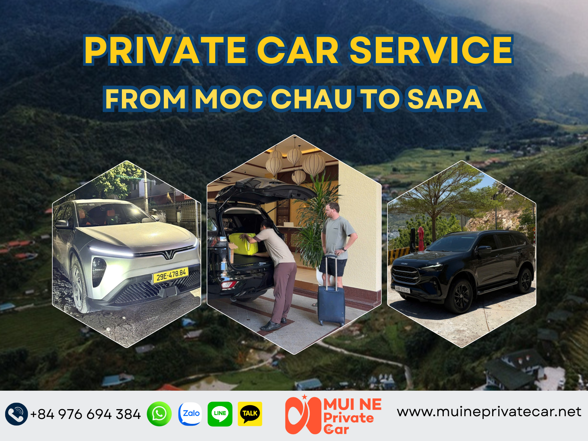 Moc Chau to Sapa Private Car Transfer - Mui Ne Private Car