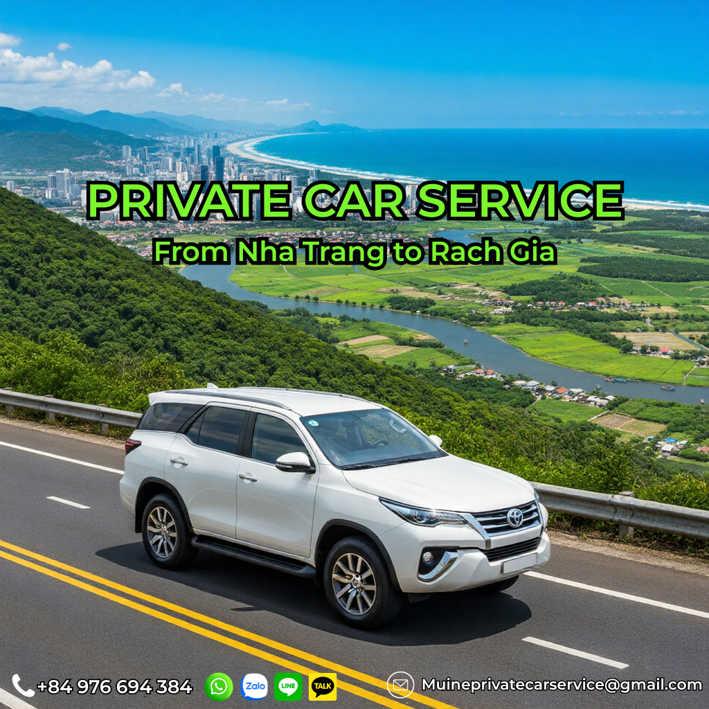 Private car Nha Trang to Rach Gia