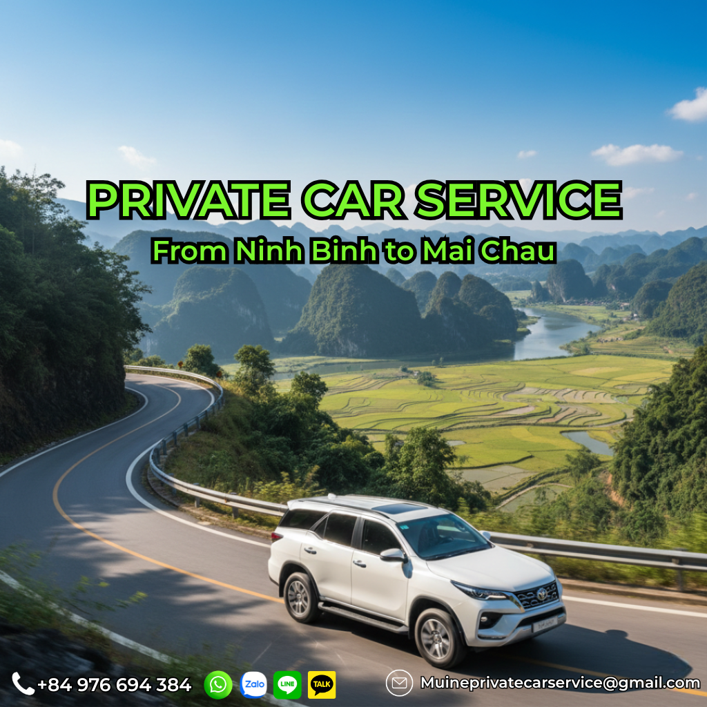 Private car Ninh Binh to Mai Chau