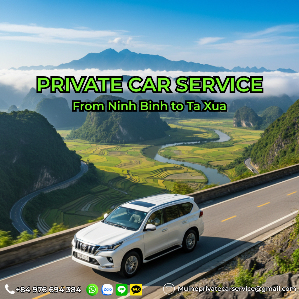 Private car Ninh Binh to Ta Xua