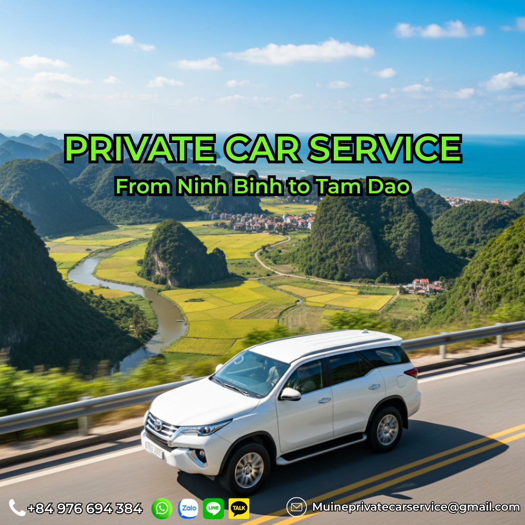 Private car Ninh Binh to Tam Dao
