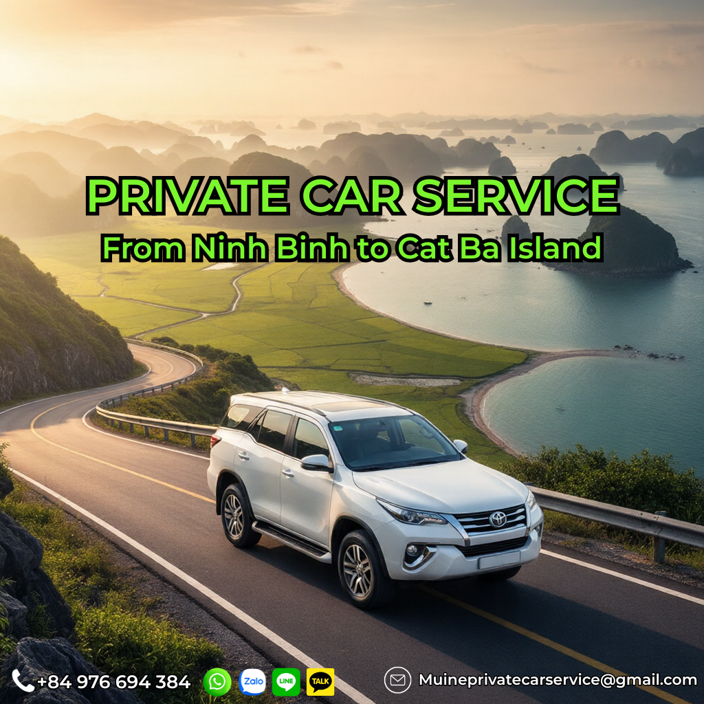 Private car Ninh Binh to Cat Ba