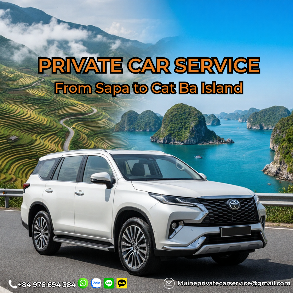 Private car Cat Ba Island to Sapa