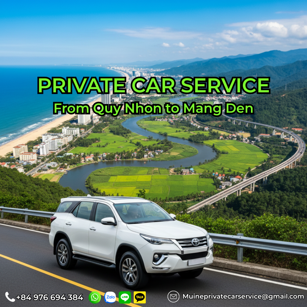 Private car Quy Nhon to Mang Den