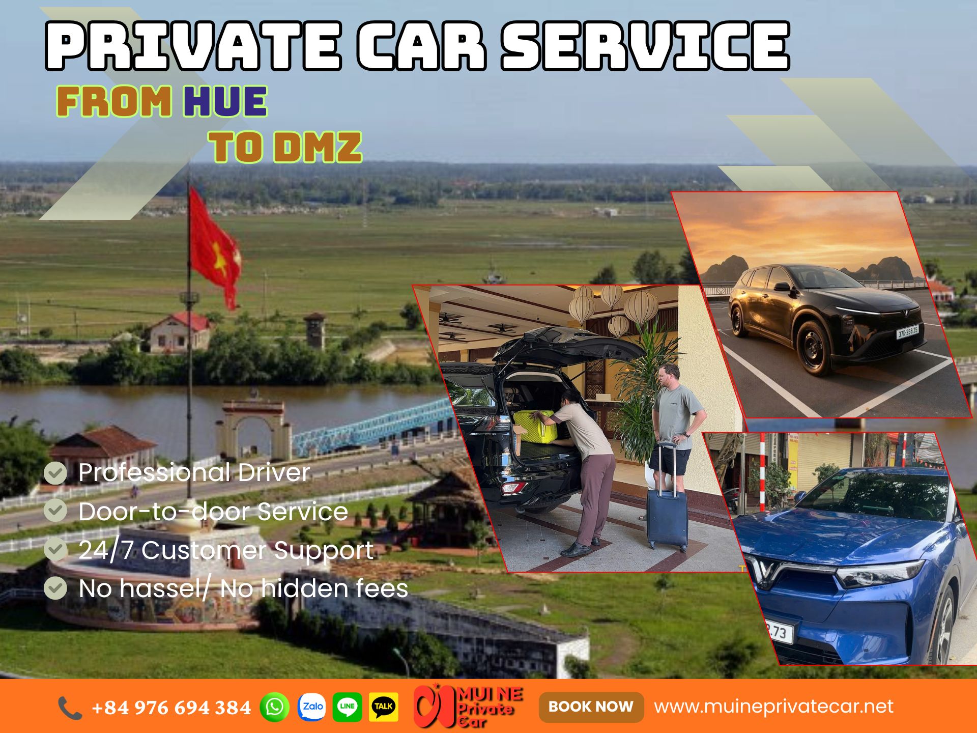 Hue to DMZ Private Car Transfer - Mui Ne Private Car