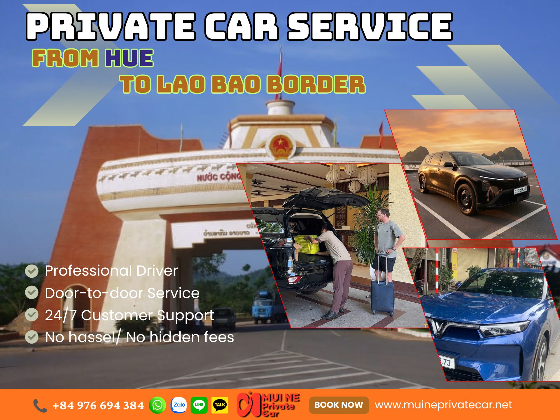 Hue to Lao Bao Border Private Car Transfer - Mui Ne Private Car