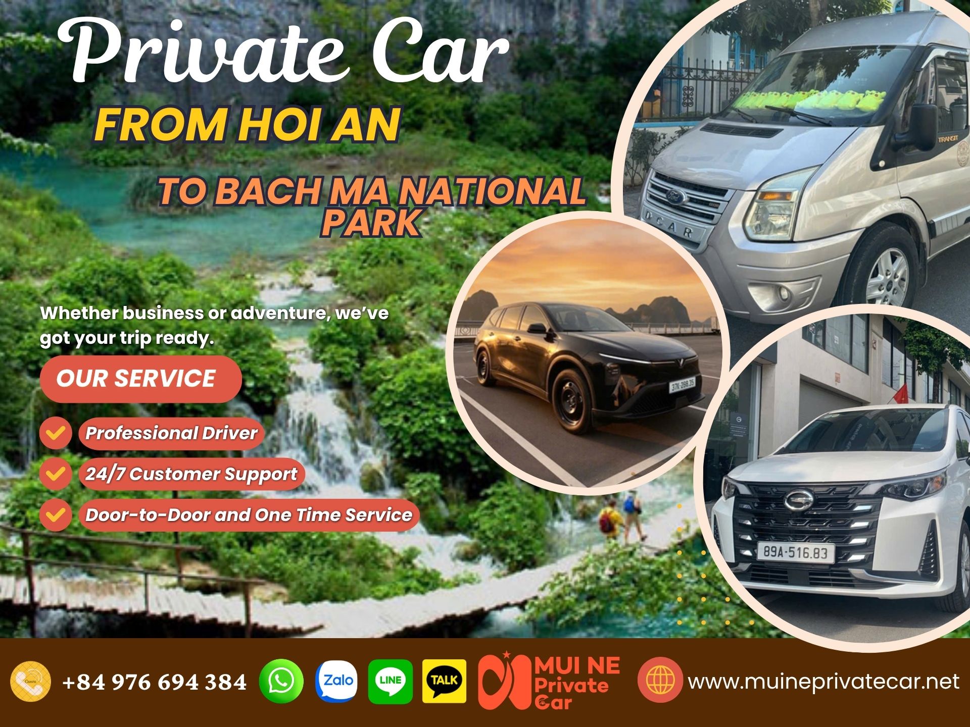Hoi An to Bach Ma National Park Private Car Transfer - Mui Ne Private Car