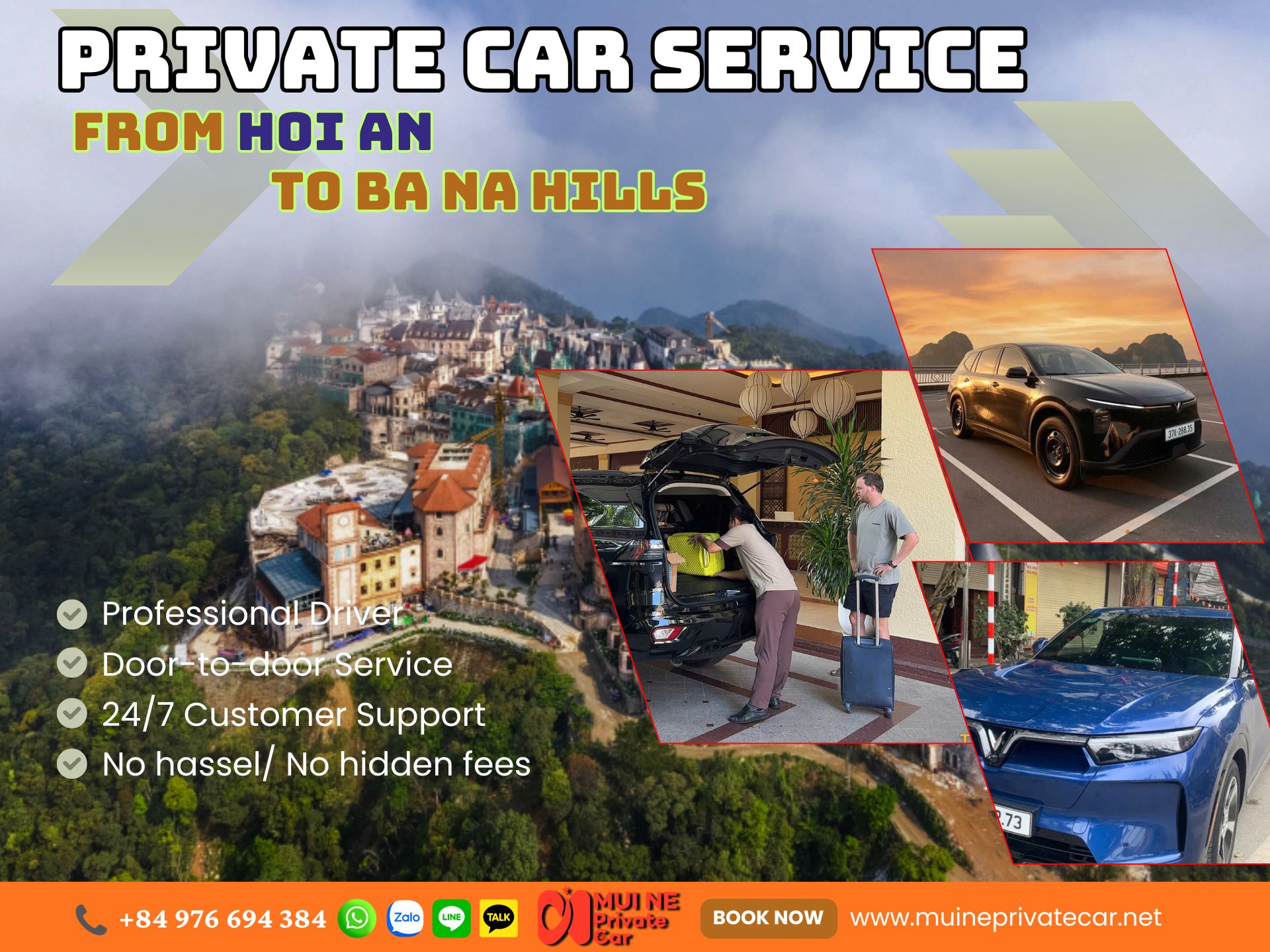Hoi An to Ba Na Hills Private Car Transfer - Mui Ne Private Car