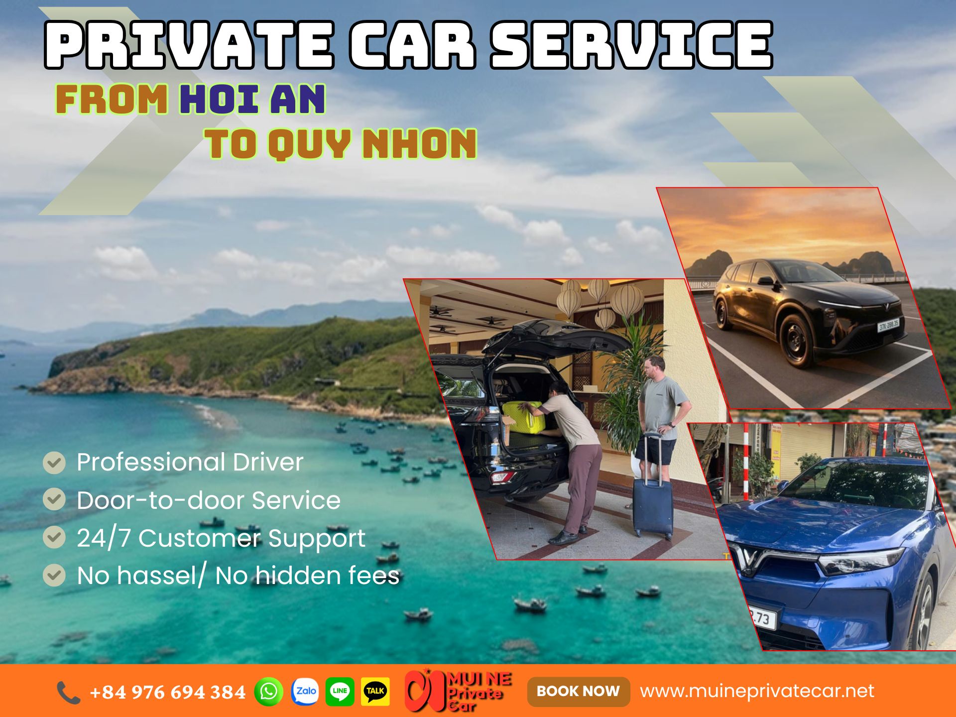 Hoi An to Quy Nhon Private Car Transfer - Mui Ne Private Car
