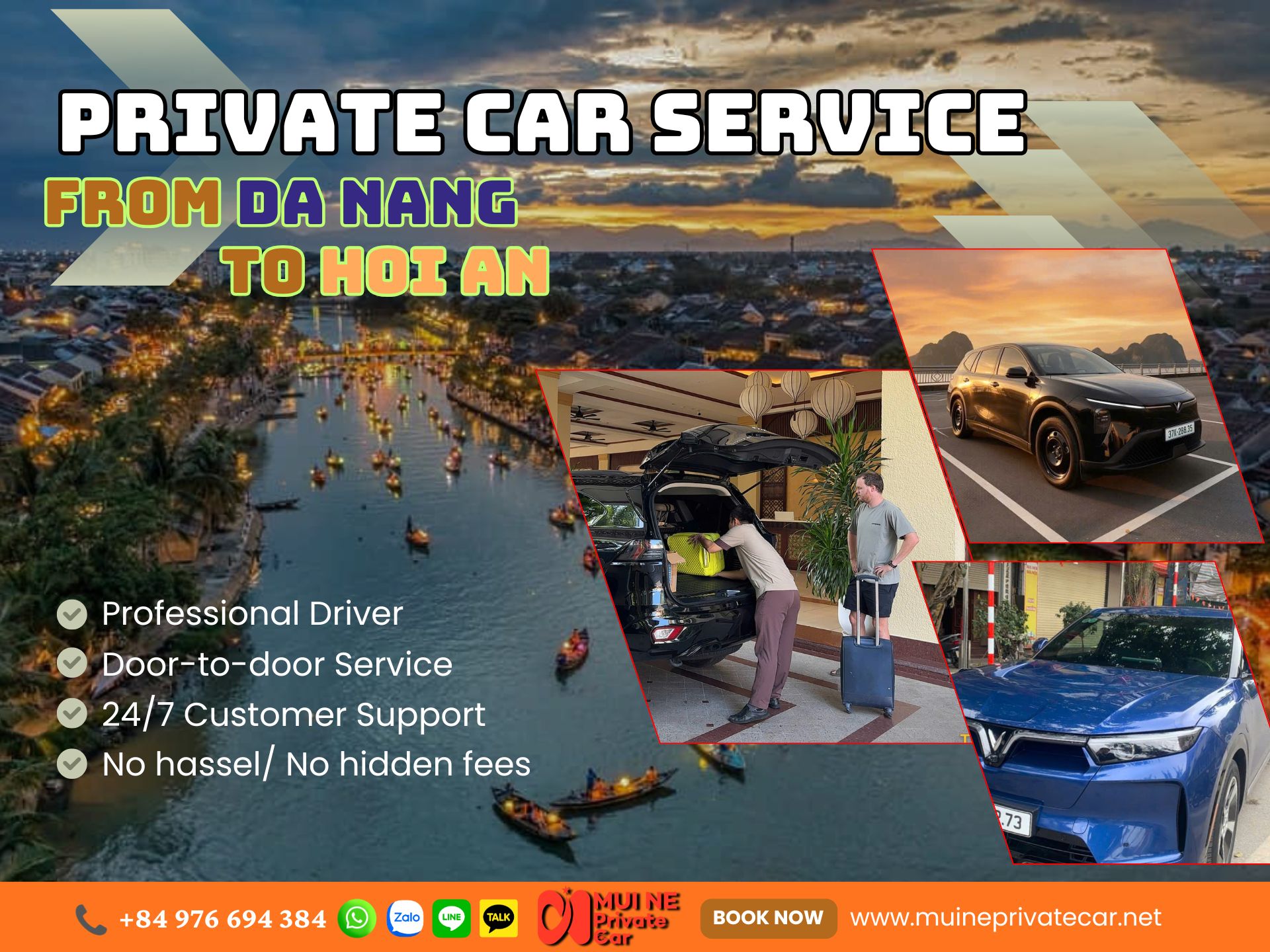 Da Nang to Hoi An Private Car Transfer - Mui Ne Private Car