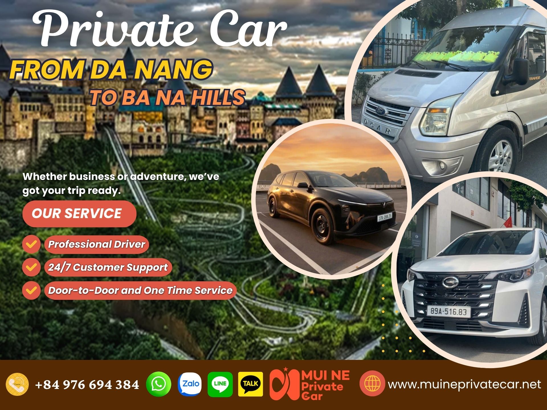 Da Nang to Ba Na Hills Private Car Transfer - Mui Ne Private Car