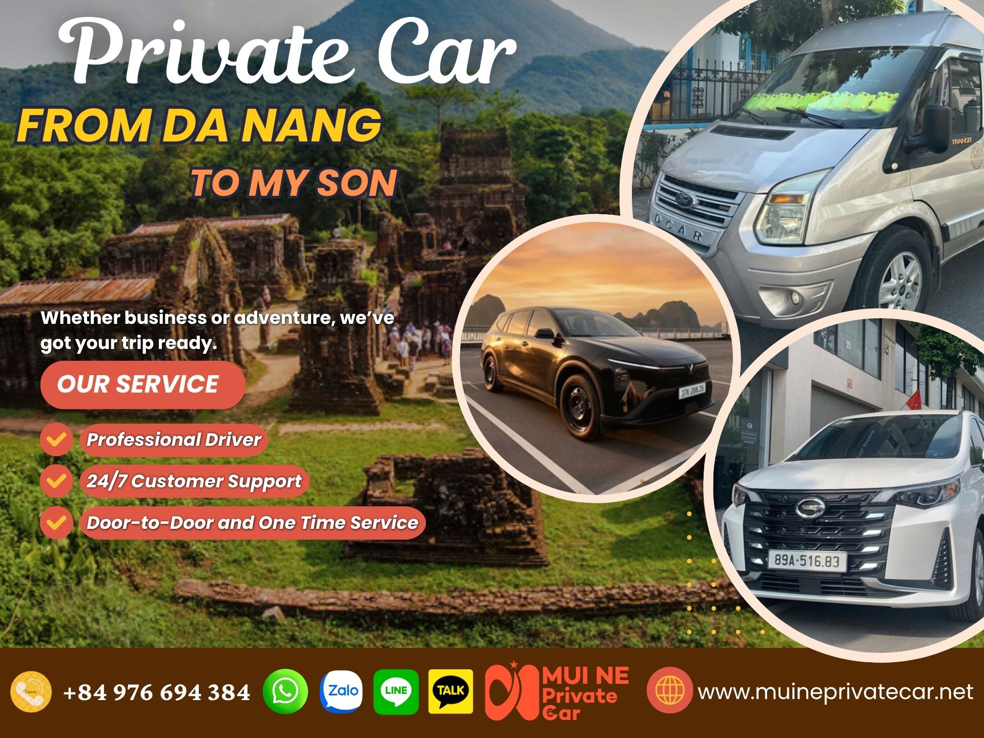 Da Nang to My Son Private Car Transfer - Mui Ne Private Car