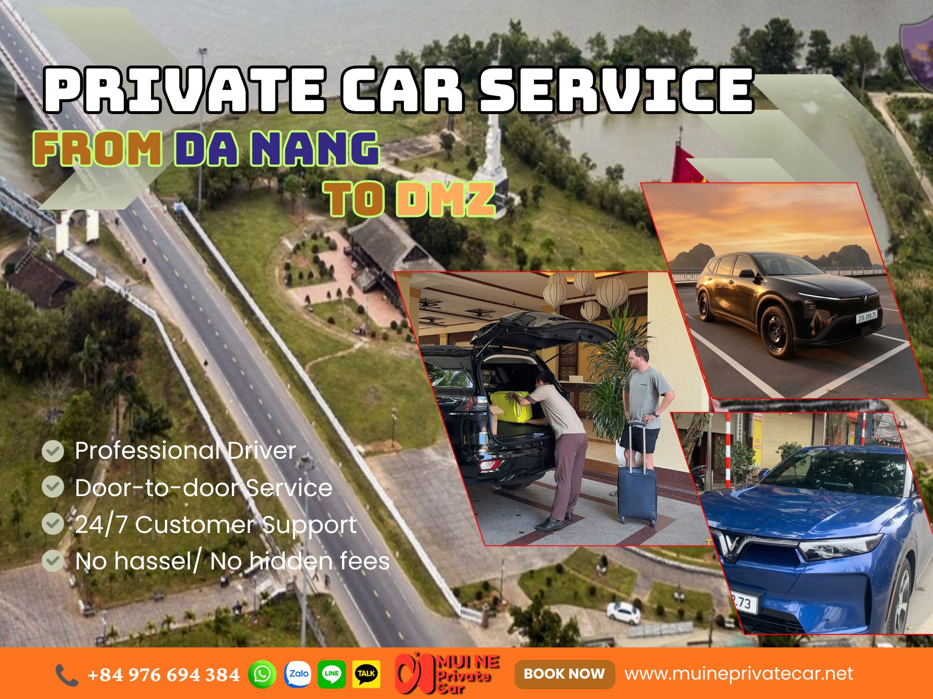 Da Nang to DMZ Private Car Transfer - Mui Ne Private Car