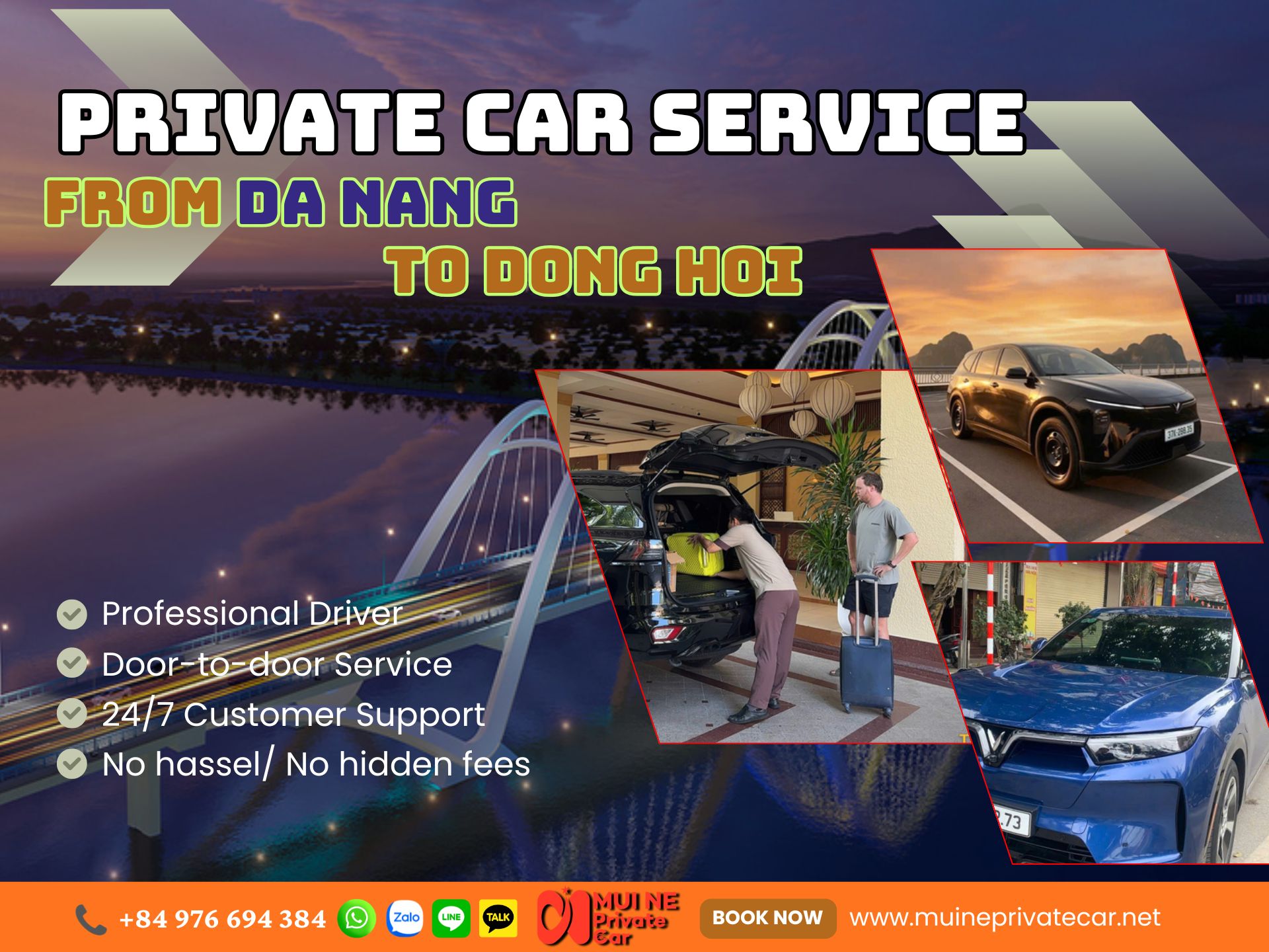 Da Nang to Dong Hoi Private Car Transfer - Mui Ne Private Car