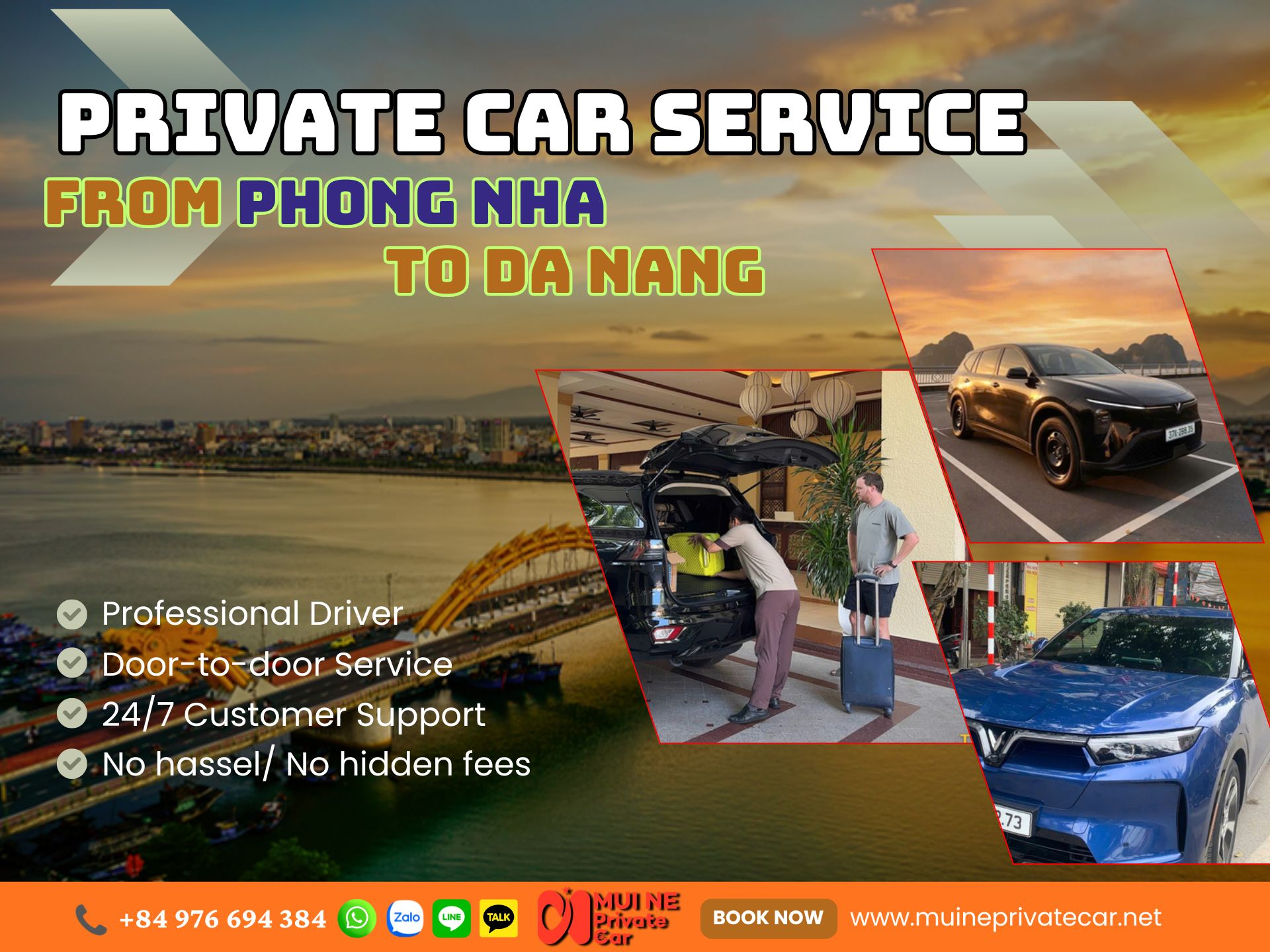 Phong Nha to Da Nang Private Car Transfer - Mui Ne Private Car