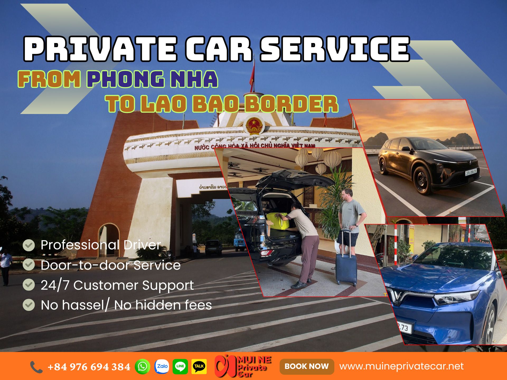 Phong Nha to Lao Bao Border Private Car Transfer - Mui Ne Private Car