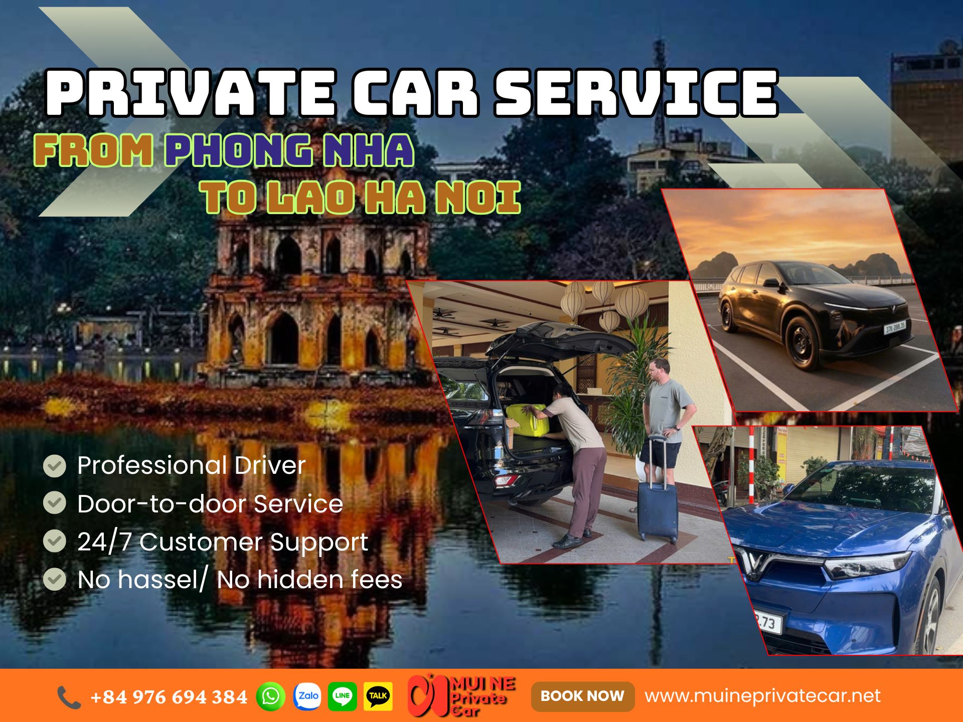 Phong Nha to Ha Noi Private Car Transfer - Mui Ne Private Car