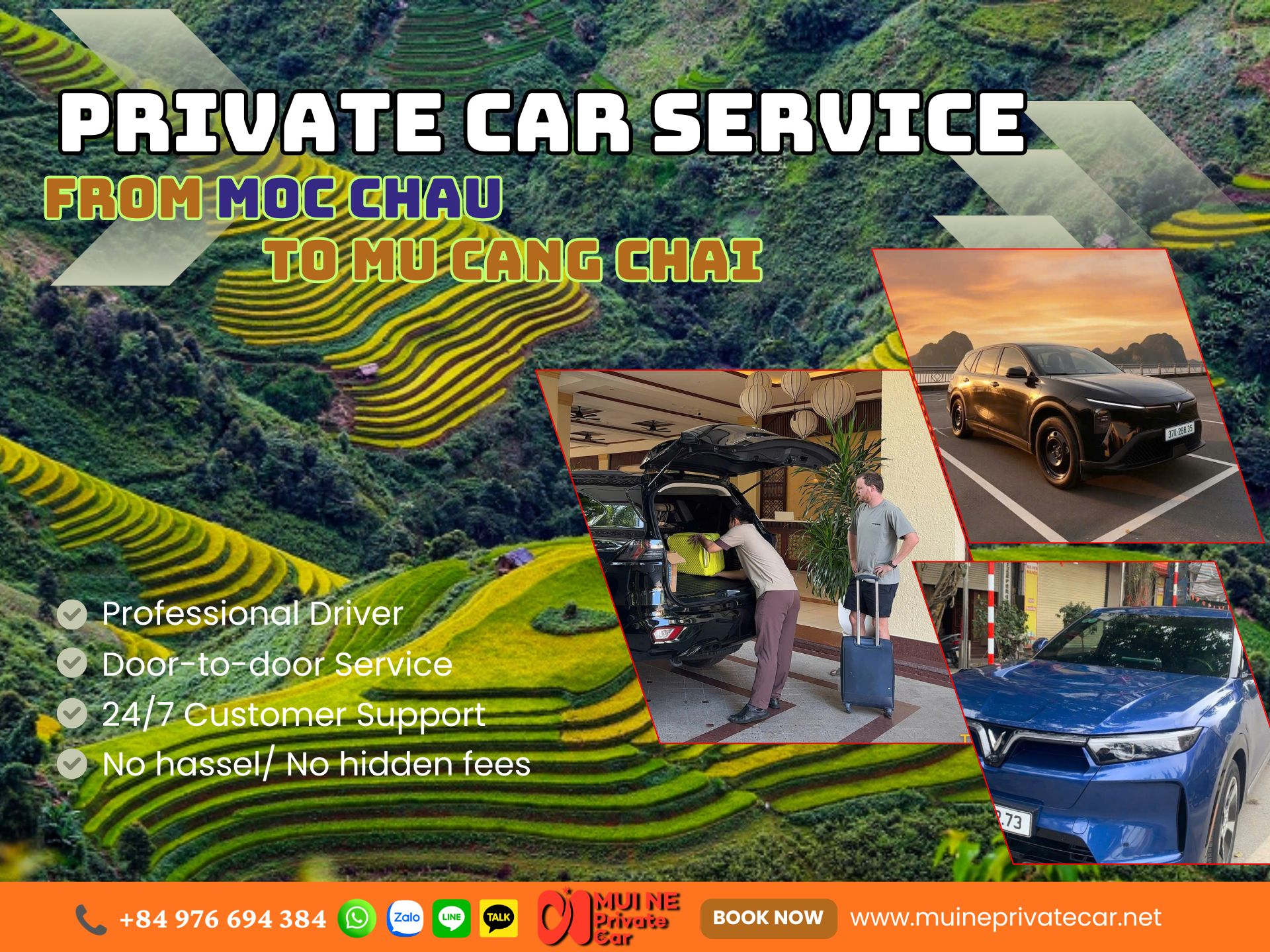 Moc Chau to Mu Cang Chai Private Car Transfer - Mui Ne Private Car