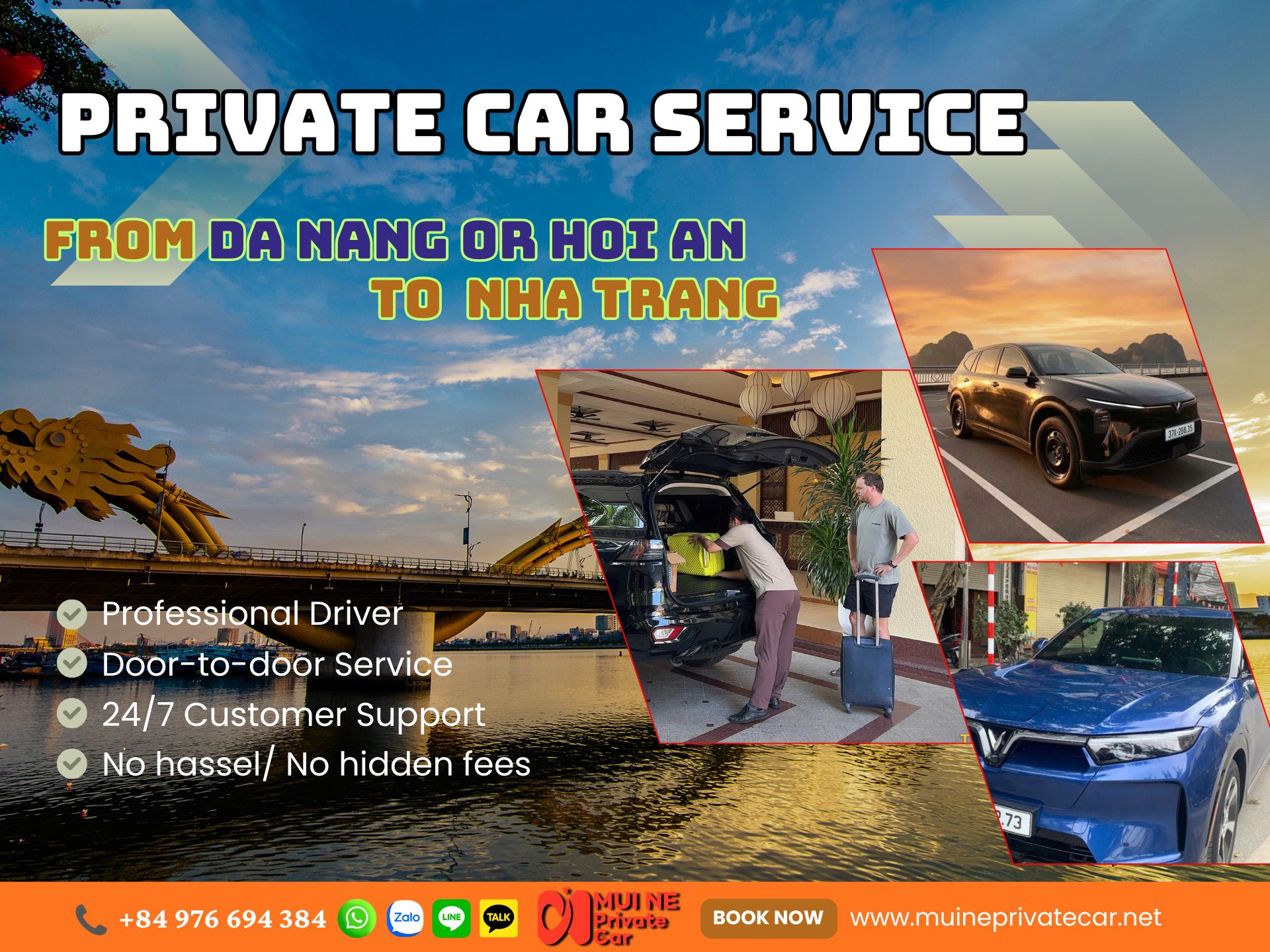 Da Nang or Hoi An to Nha Trang Private Car Transfer - Mui Ne Private Car