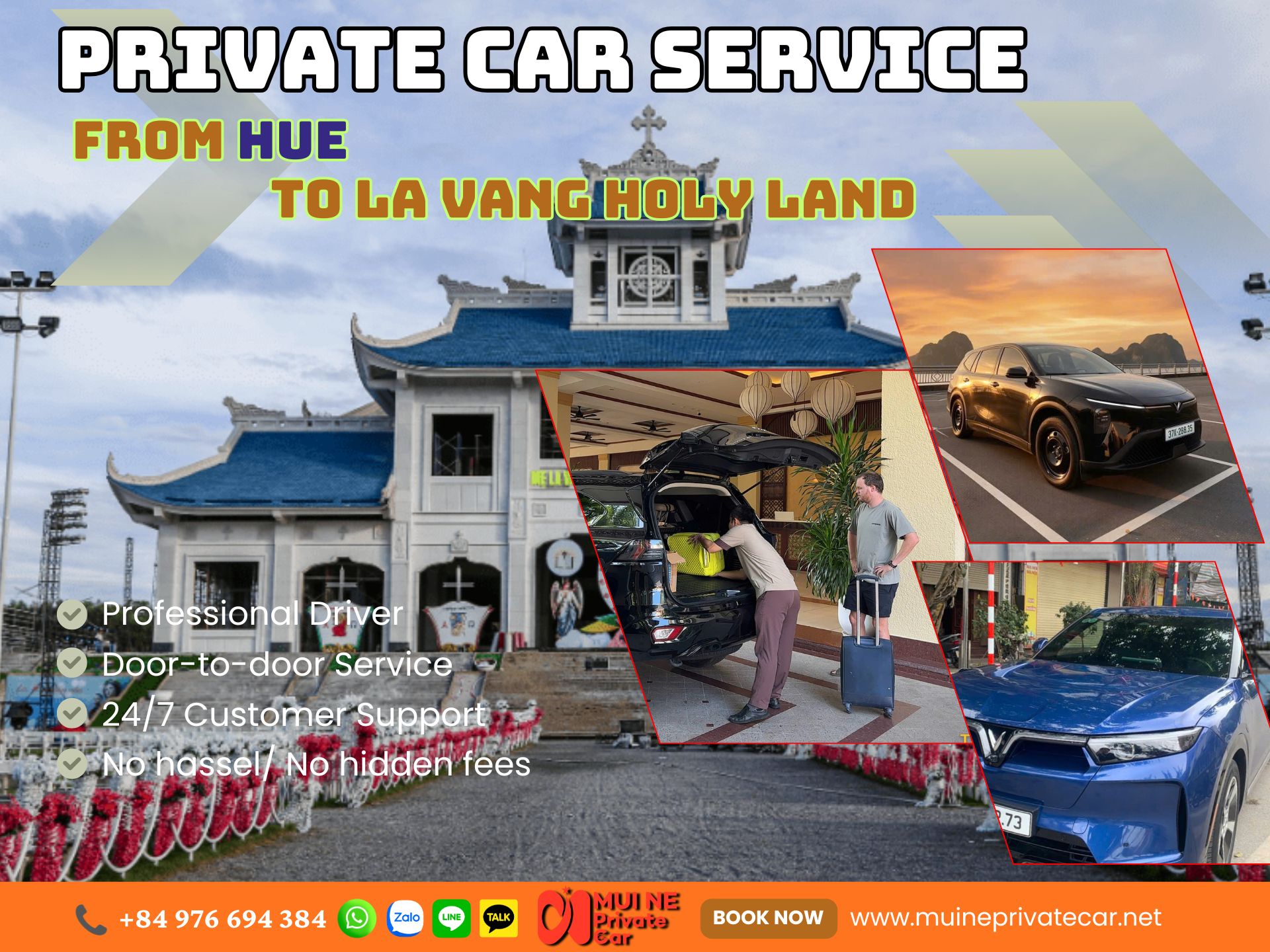 Hue to La Vang Holy Land Private Car Transfer - Mui Ne Private Car