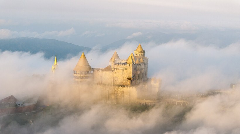 Fantasy Park castle above the clouds at Ba Na Hills