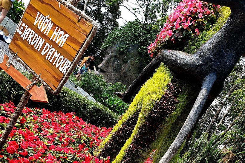 Le Jardin D Amour flower gardens at Ba Na Hills