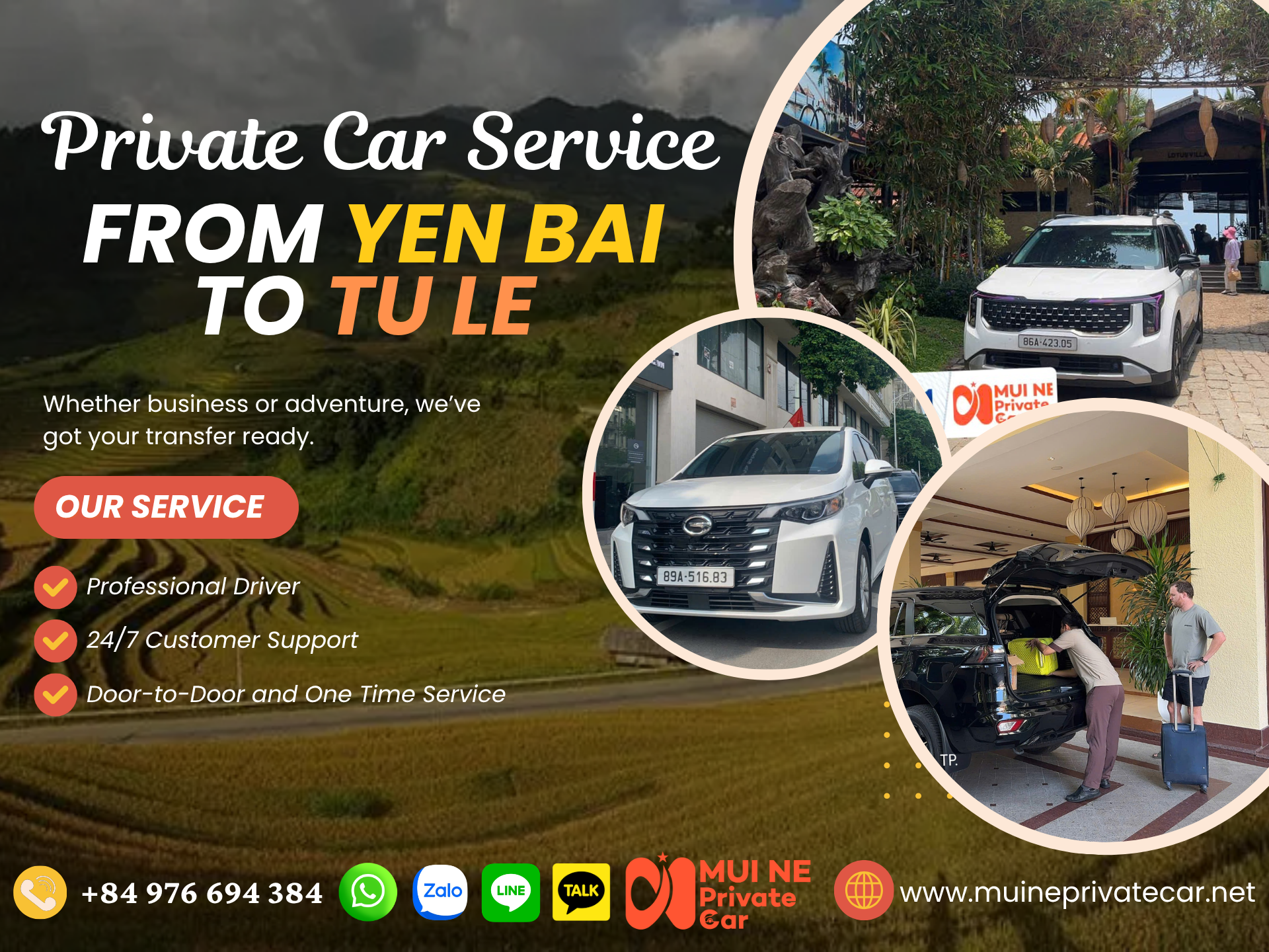 Yen Bai to Tu Le Private Car Transfer – Mui Ne Private Car